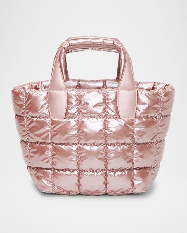 Porter Small Metallic Quilted Tote Bag